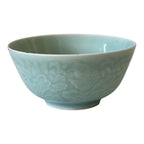 Vintage Celadon Porcelain Bowl, Koi Fish & Lotus Design - Martha Stewart Owned