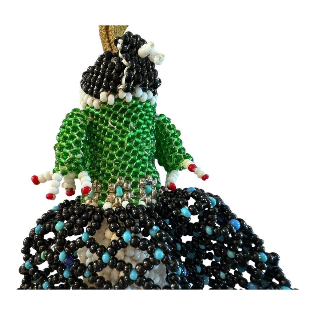 Vintage Zuni Native American Beaded Doll Ornament