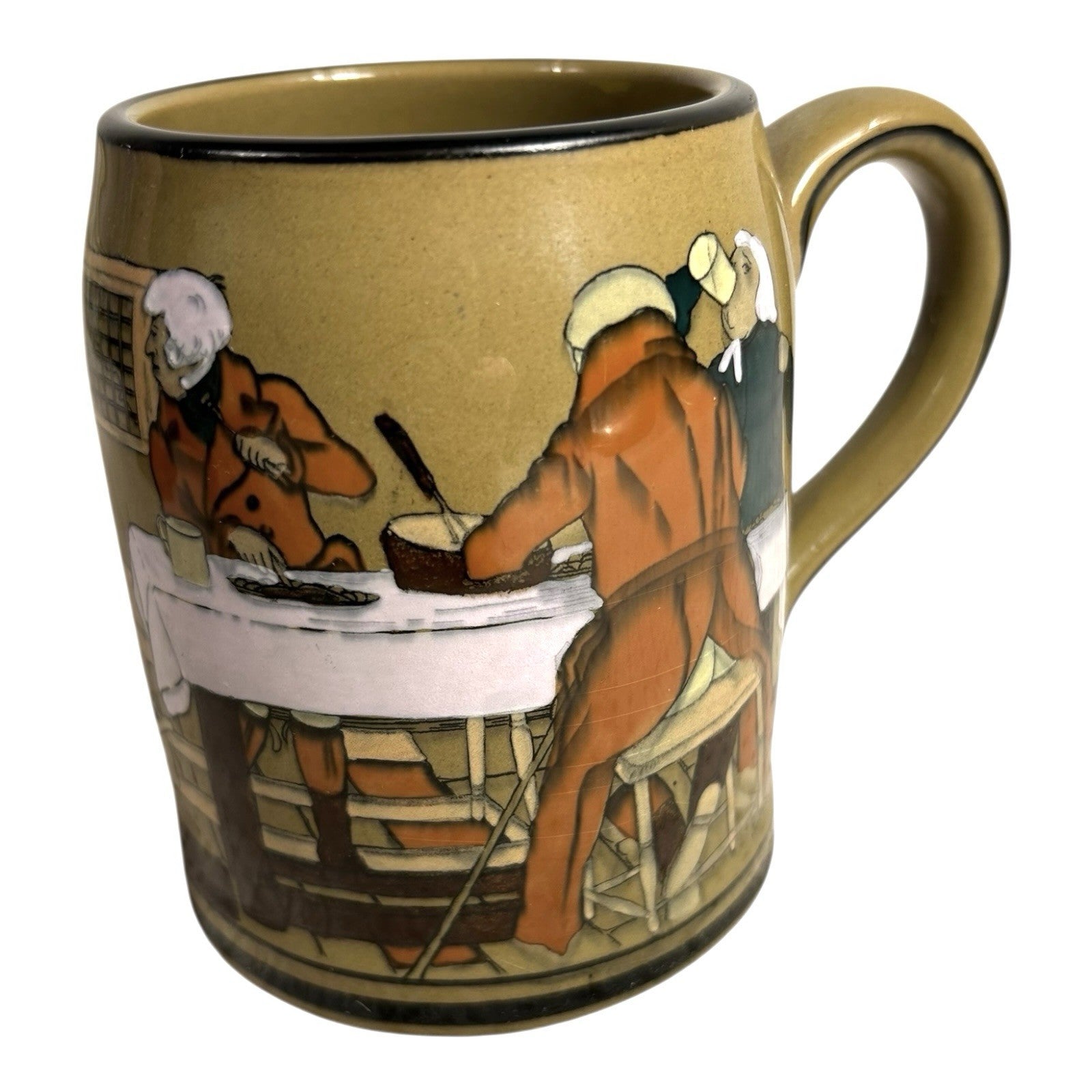 Antique Buffalo Pottery Mug Beer Stein Fallowfield Hunt At the Three Pigeons