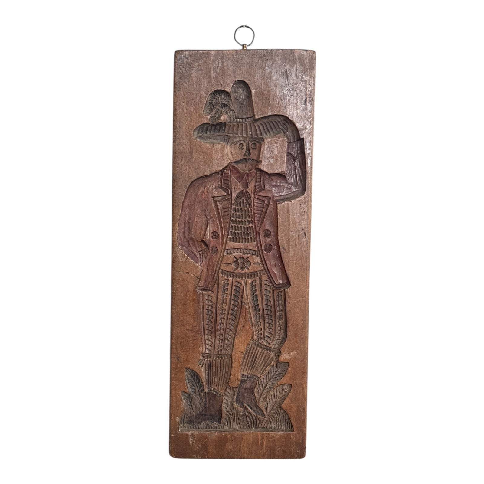 Antique Large Springerle Speculaas Double Sided Man & Woman Folk Art Cookie Mold