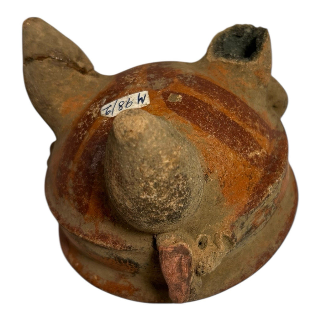 Antique Pre-Columbian Handmade Terracotta Tripod Footed Bowl