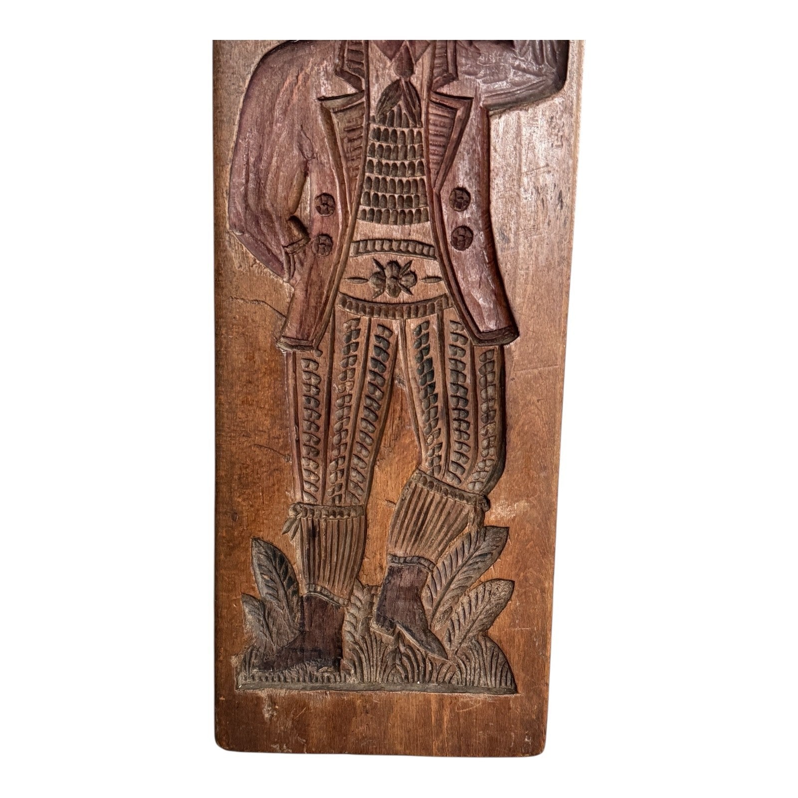 Antique Large Springerle Speculaas Double Sided Man & Woman Folk Art Cookie Mold