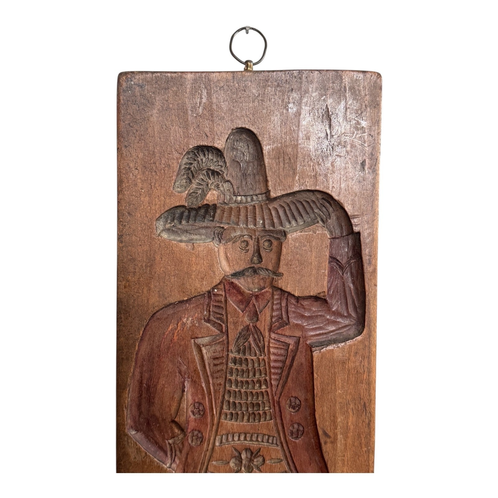 Antique Large Springerle Speculaas Double Sided Man & Woman Folk Art Cookie Mold