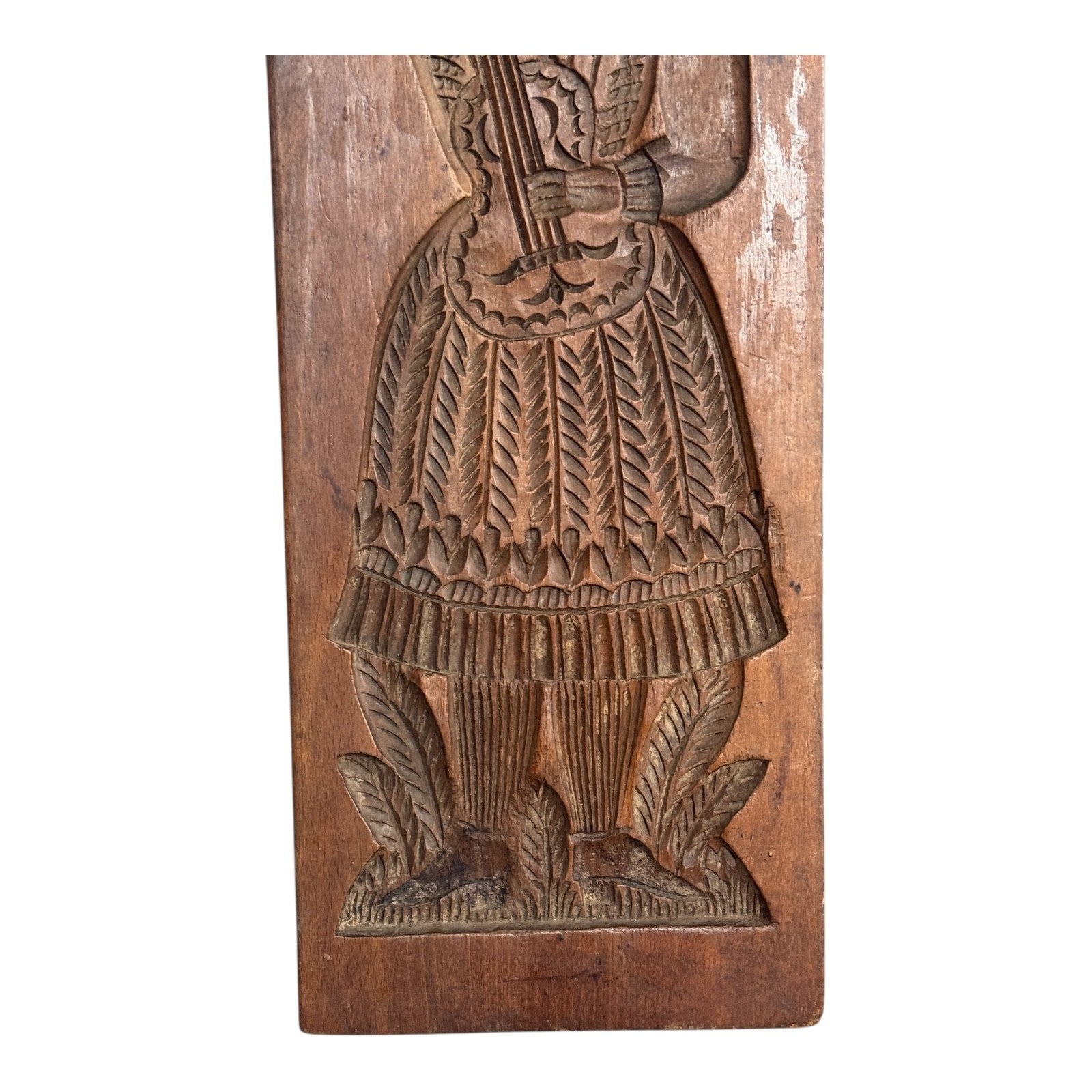 Antique Large Springerle Speculaas Double Sided Man & Woman Folk Art Cookie Mold