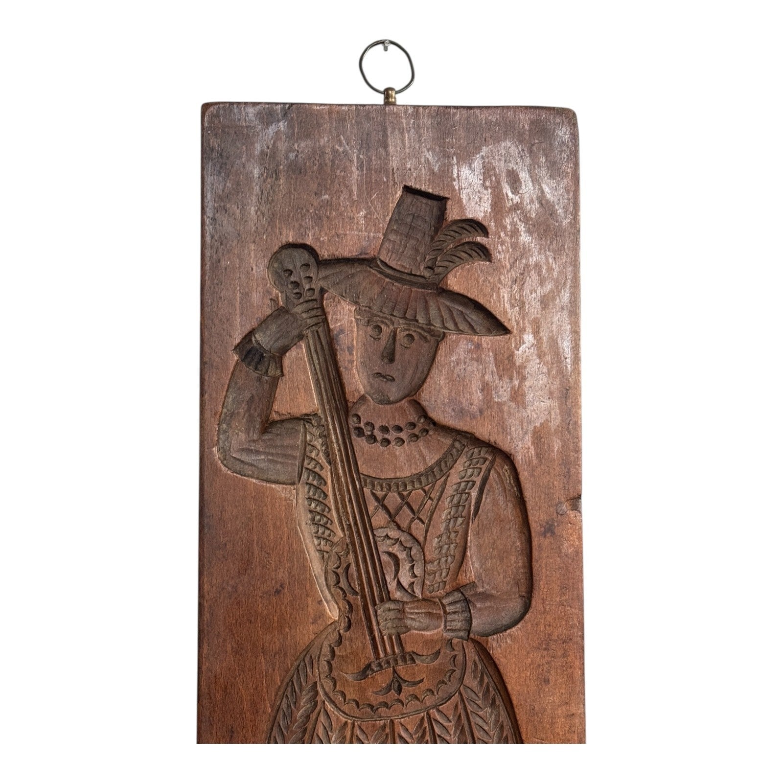 Antique Large Springerle Speculaas Double Sided Man & Woman Folk Art Cookie Mold