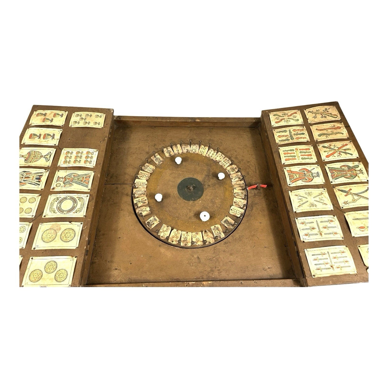 Antique Spinning Wheel Tarot Card Reading Set with Wood Case - Baraja