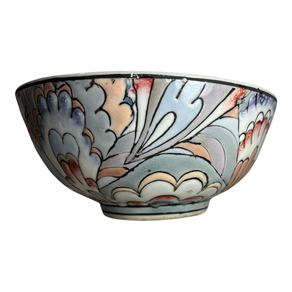 Antique Qing Dynasty Famille Rose Floral Bowl