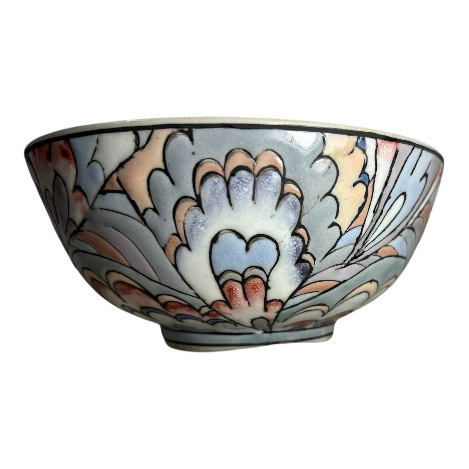 Antique Qing Dynasty Famille Rose Floral Bowl