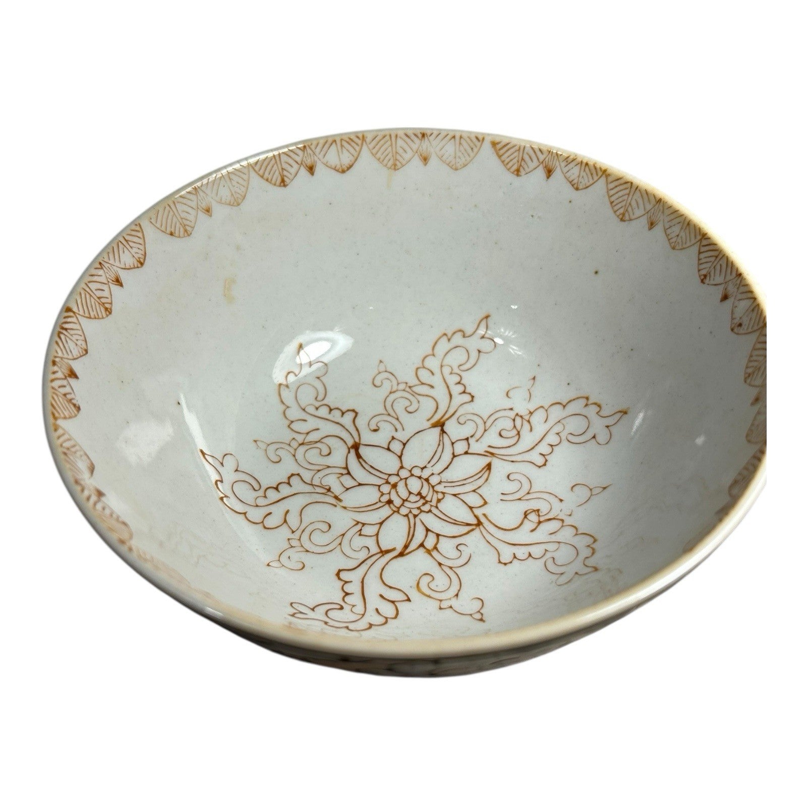 Antique Qing Dynasty Famille Rose Floral Bowl