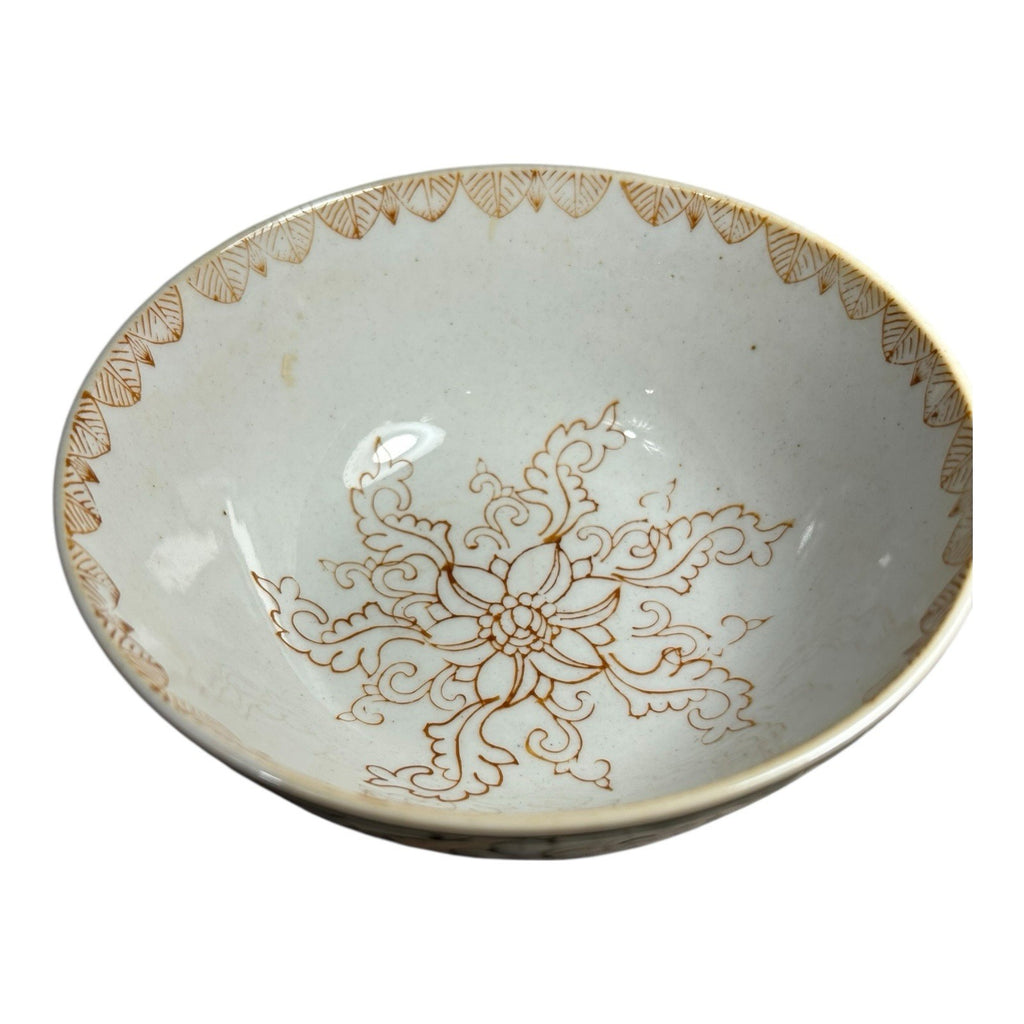 Antique Qing Dynasty Famille Rose Floral Bowl