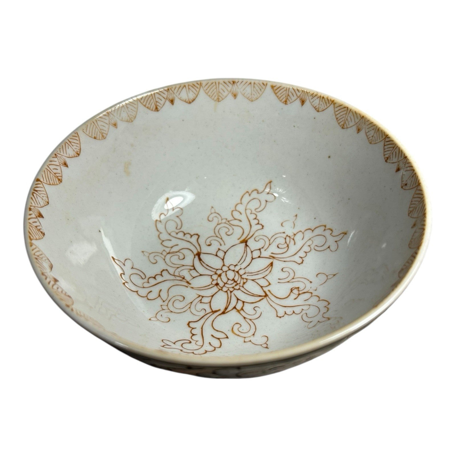 Antique Qing Dynasty Famille Rose Floral Bowl