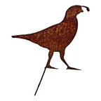 Antique Rustic Folk Art Metal Quail Bird Garden Stake Yard Art Decor
