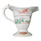 Antique Chinese Export Qianlong Helmet Pitcher - Hand Painted Crane & Bamboo
