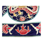 Antique Chinese Hand Embroidered Qing Dynasty Silk Dragon Themed Child's Robe