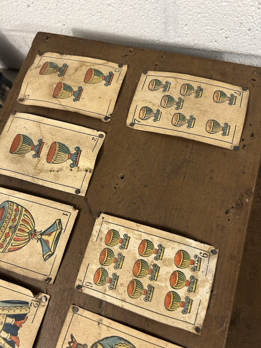 Antique Spinning Wheel Tarot Card Reading Set with Wood Case - Baraja