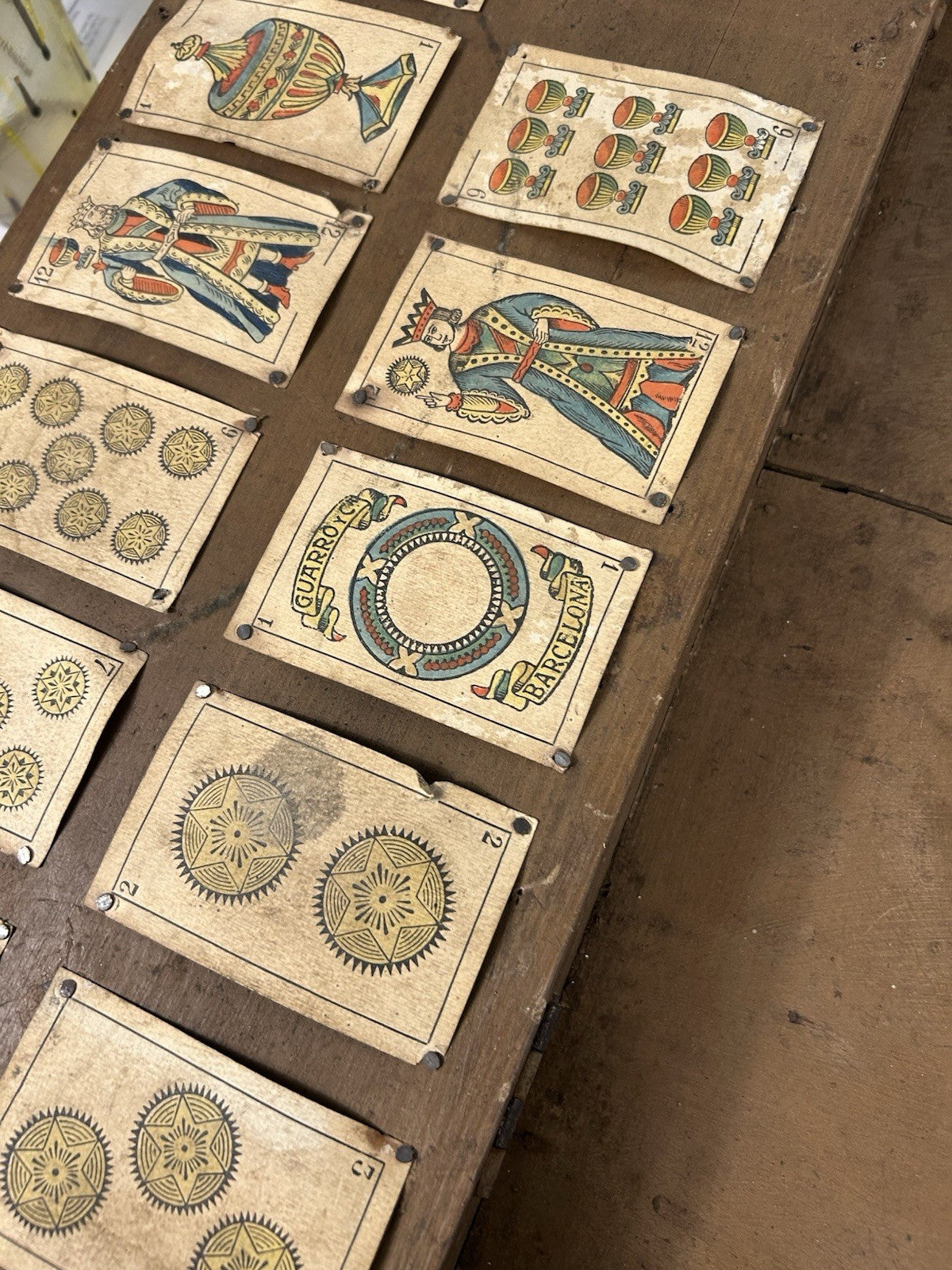 Antique Spinning Wheel Tarot Card Reading Set with Wood Case - Baraja