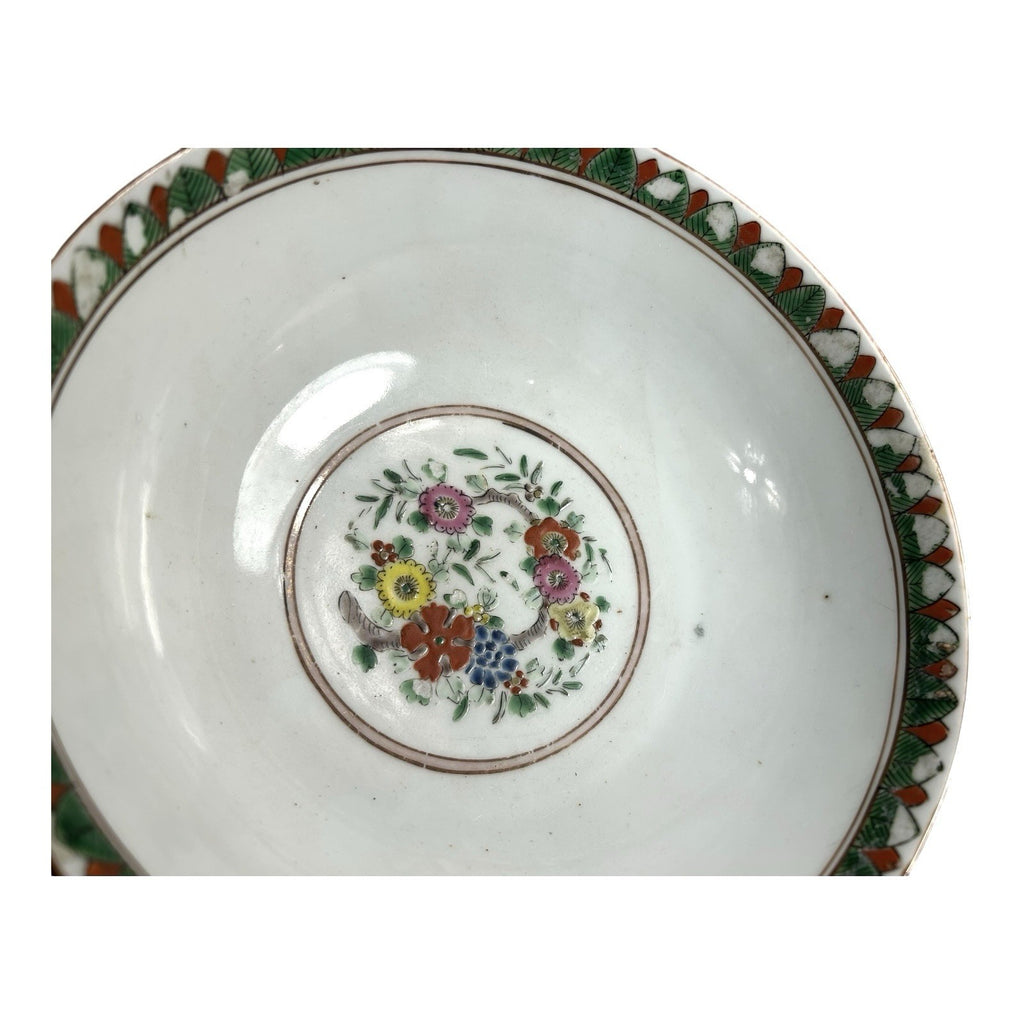 Antique Chinese Export Famille Rose Flower and Birds Bowl