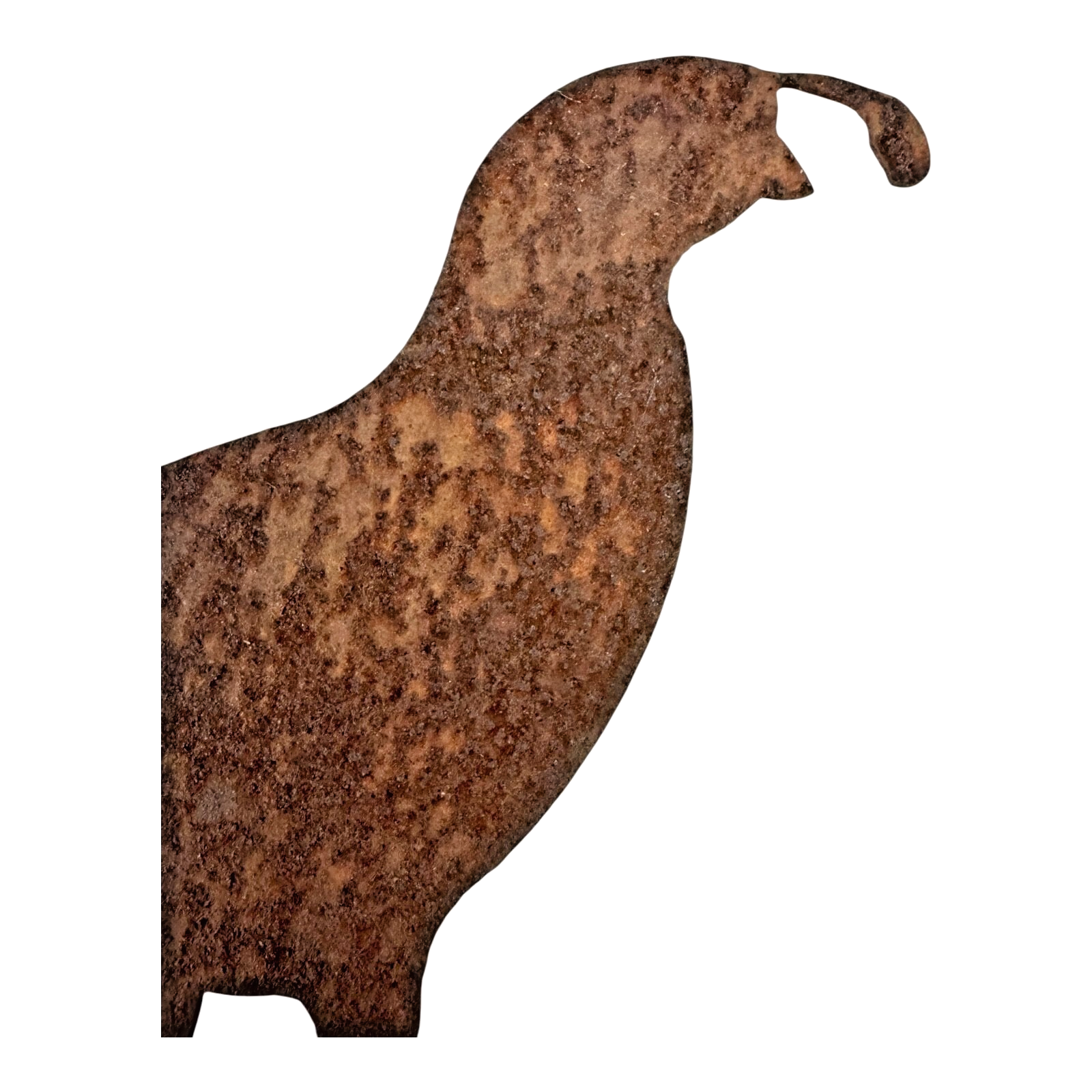 Antique Rustic Folk Art Metal Quail Bird Garden Stake Yard Art Decor