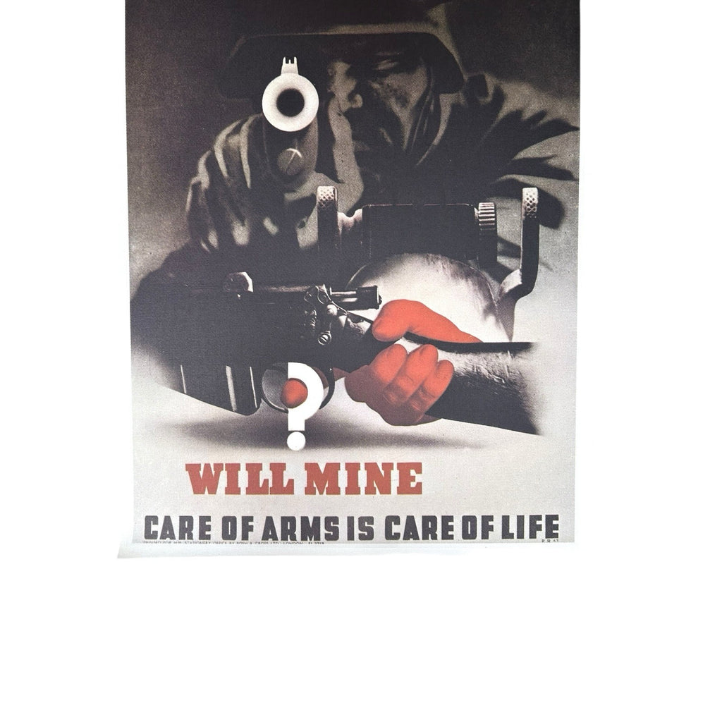 Vintage Giclee of British WW2 Poster Care of Arms by Abram Games