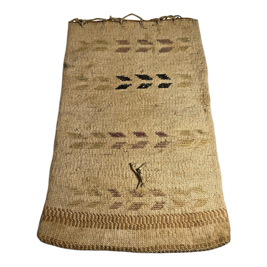 Antique Native American Nez Perce Corn Husk Woven Flat Bag