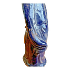 Antique Chinese Export Blue Glazed Ceramic Pottery Mudman Figurine
