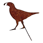 Antique Rustic Folk Art Metal Quail Bird Garden Stake Yard Art Decor