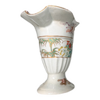 Antique Chinese Export Qianlong Helmet Pitcher - Hand Painted Crane & Bamboo