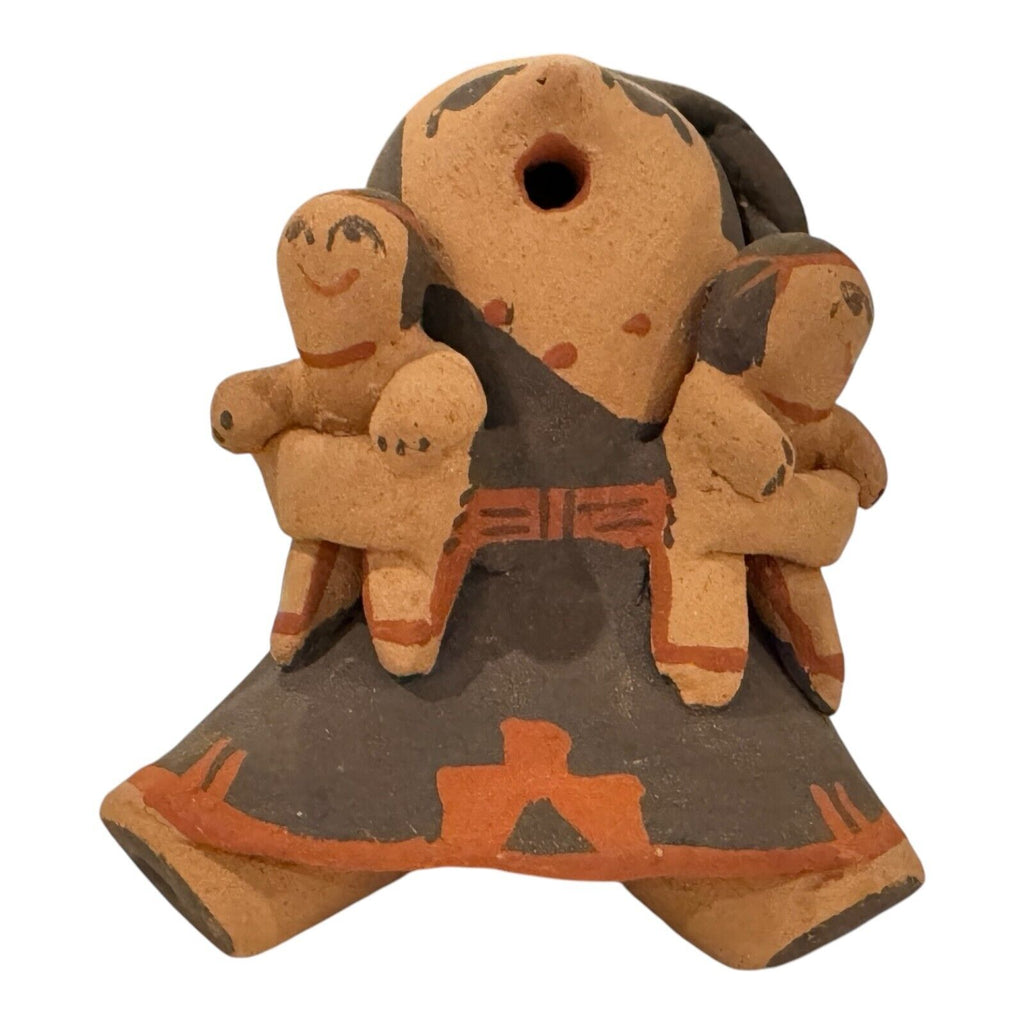 Vintage Native American Jemez Pueblo Pottery Storyteller Figurine (Signed)