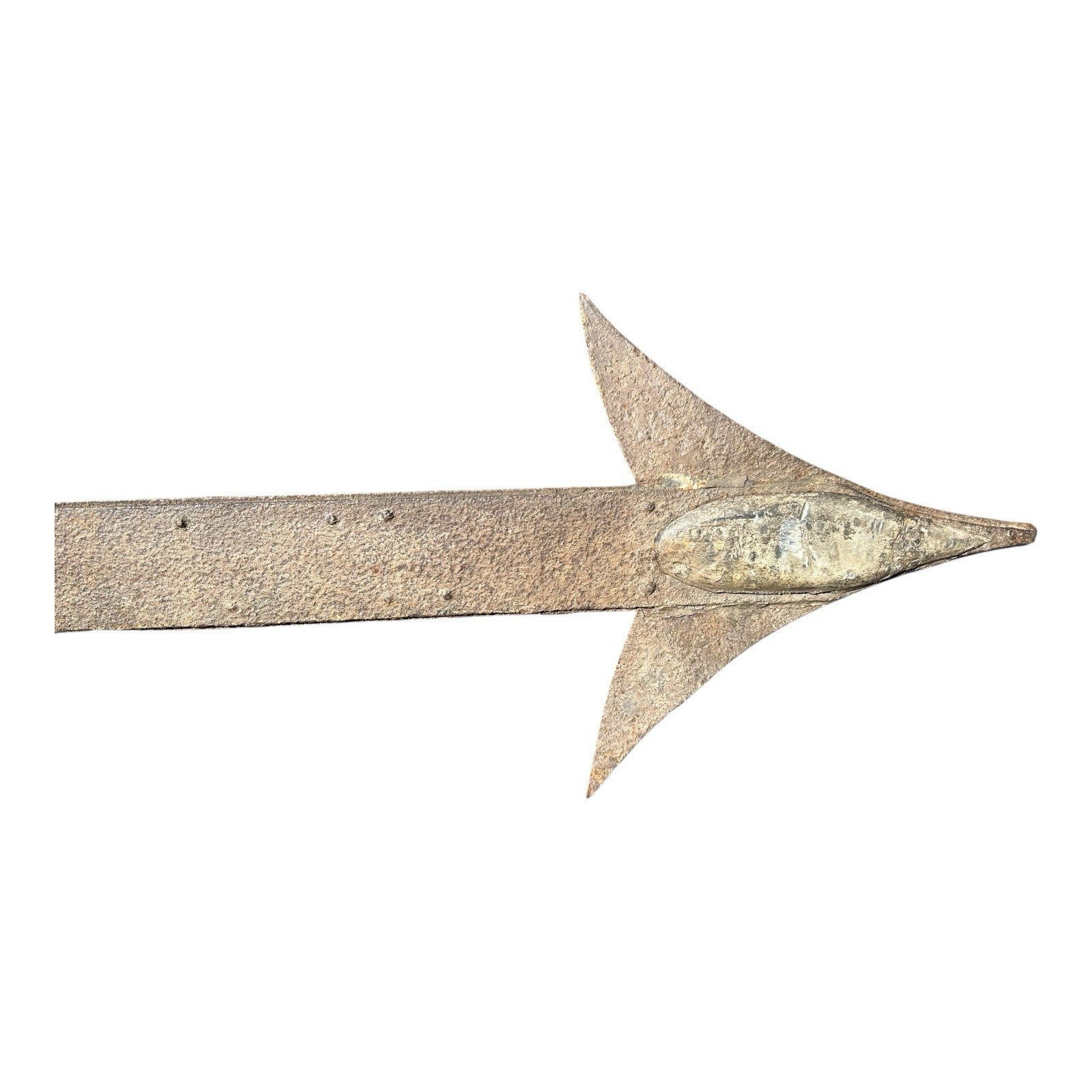 Antique Folk Art Wrought Iron Arrow Directional Trade Sign