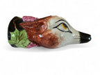 Antique Staffordshire Porcelain Fox & Foliage Stirrup Cup