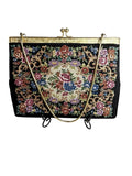 Vintage Tapestry Needlepoint Clutch Purse