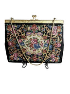 Vintage Tapestry Needlepoint Clutch Purse
