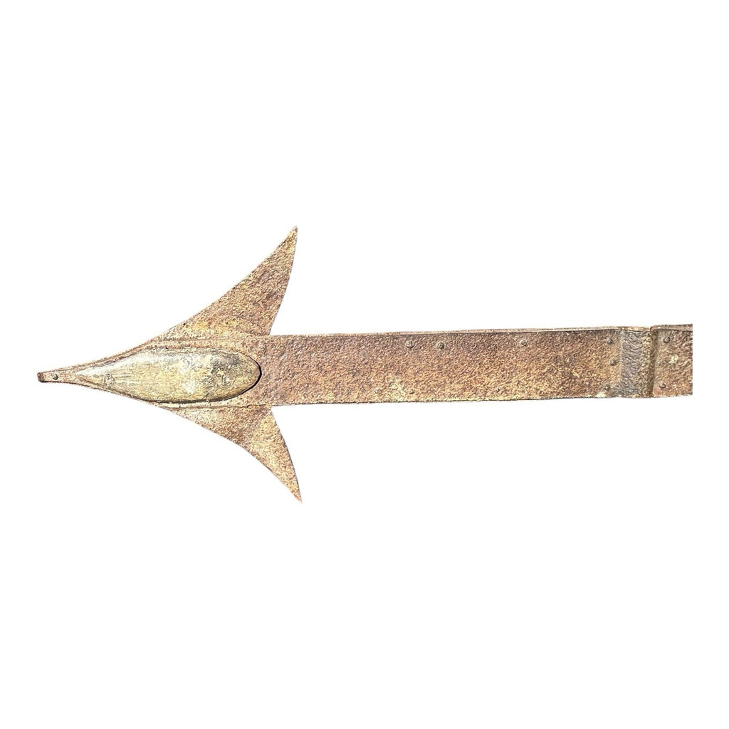 Antique Folk Art Wrought Iron Arrow Directional Trade Sign