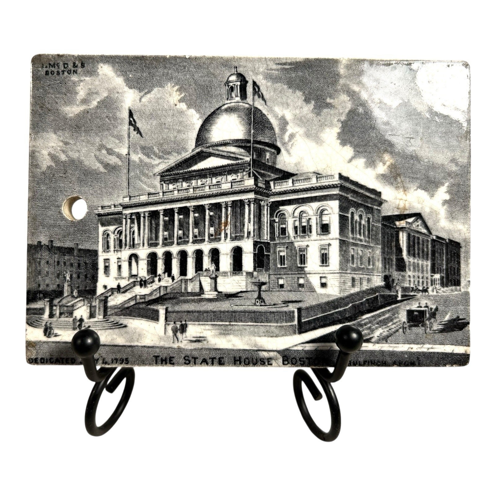 Antique Wedgwood 1895 Calendar Advertising The State House Boston