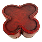 Antique Chinese Butterfly Shape Wedding Dowry Wood Box