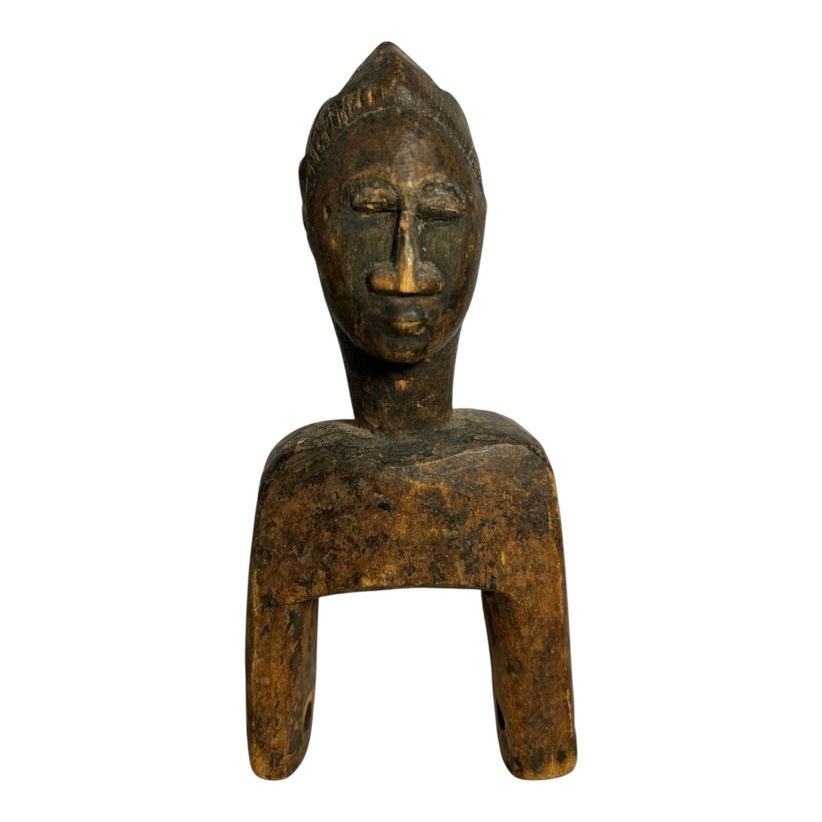 Antique Hand Carved African Baule Tribal Art Heddle Pulley