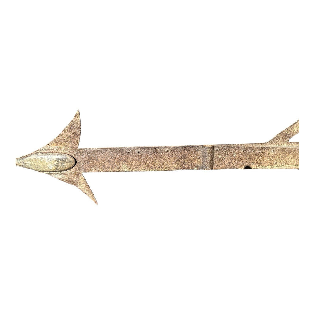 Antique Folk Art Wrought Iron Arrow Directional Trade Sign