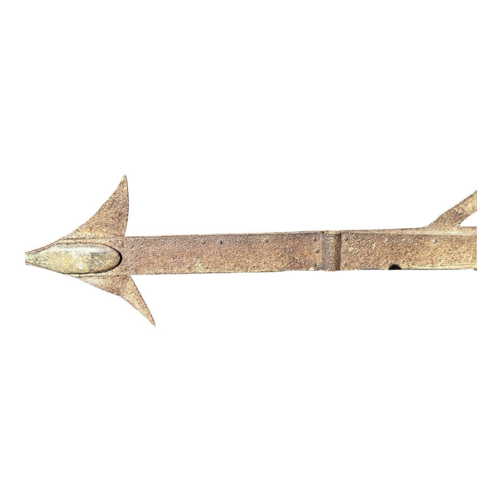 Antique Folk Art Wrought Iron Arrow Directional Trade Sign
