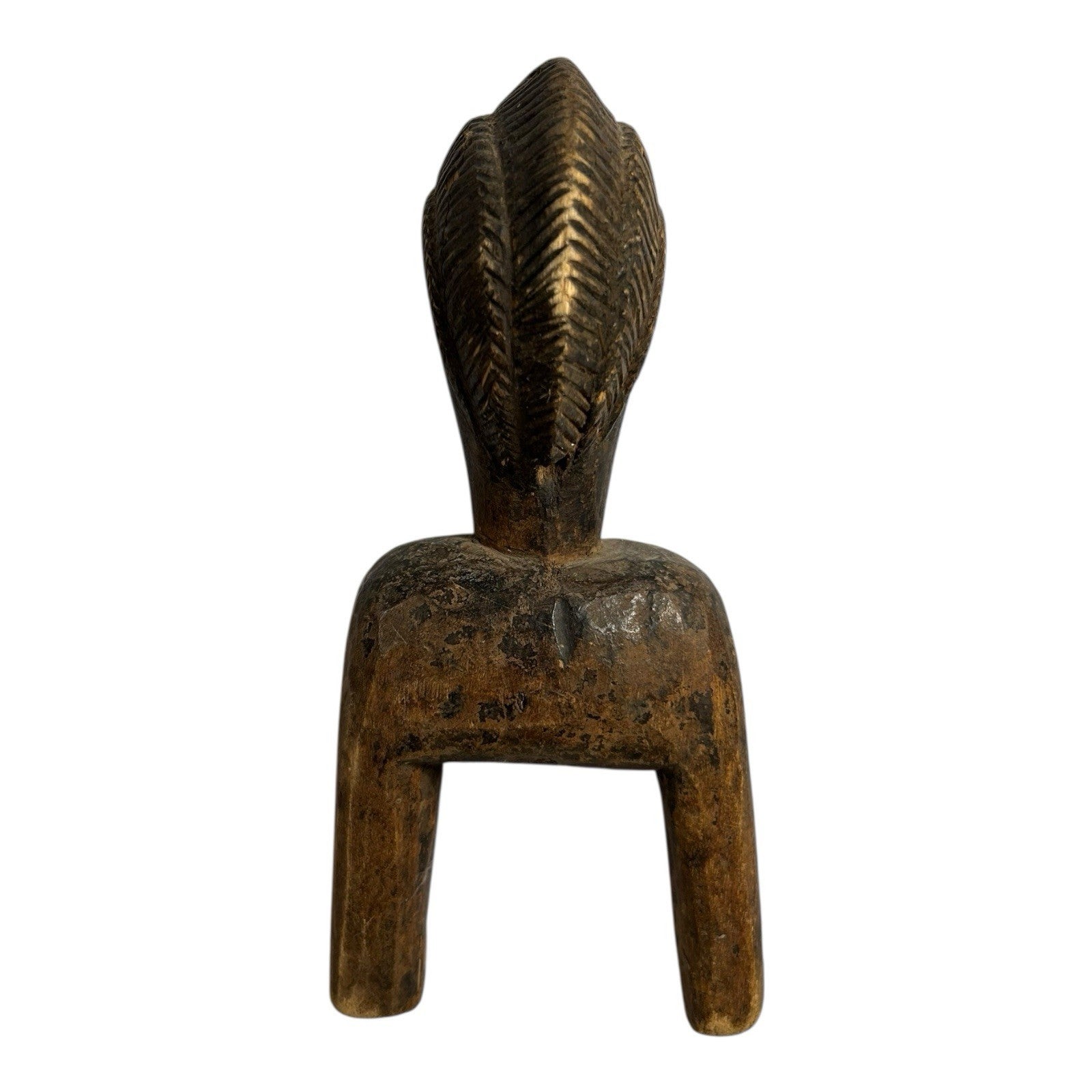 Antique Hand Carved African Baule Tribal Art Heddle Pulley