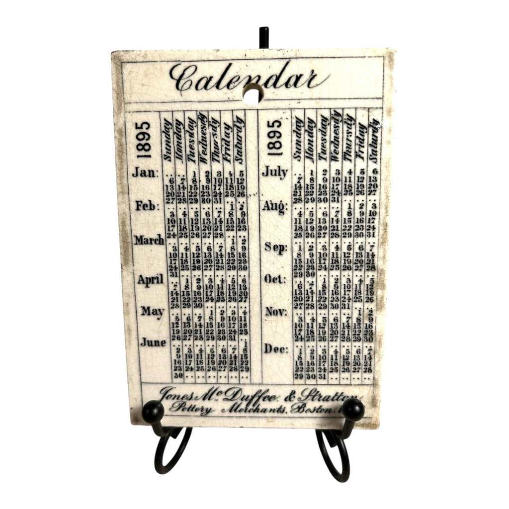 Antique Wedgwood 1895 Calendar Advertising The State House Boston