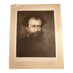 Antique Portrait Print of Wilhelm Busch by Franz von Lenbach - Heliogravure