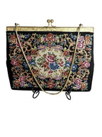 Vintage Tapestry Needlepoint Clutch Purse