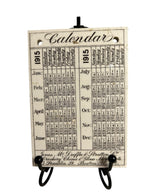 Antique Wedgwood 1915 Calendar Advertising Tile Boston Custom House