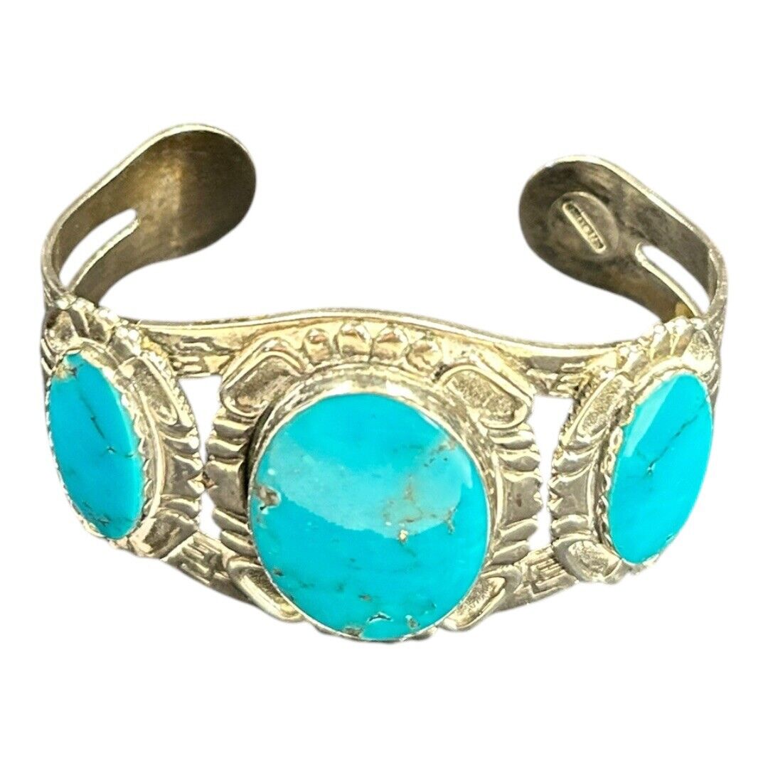 Vintage Navajo Turquoise & Sterling Silver Bracelet