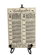 Antique Wedgwood 1915 Calendar Advertising Tile Boston Custom House