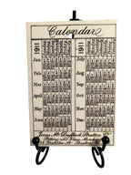 Antique Wedgwood 1911 Calendar Advertising Tile US Battle Ships