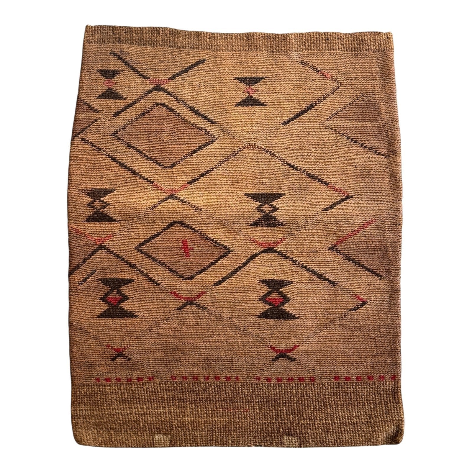 Antique Native American Plateau Nez Perce Double Sided Corn Husk Flat Bag