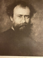 Antique Portrait Print of Wilhelm Busch by Franz von Lenbach - Heliogravure