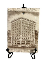 Antique Wedgwood 1906 Calendar Advertising Tile New Building Franklin & Hawley