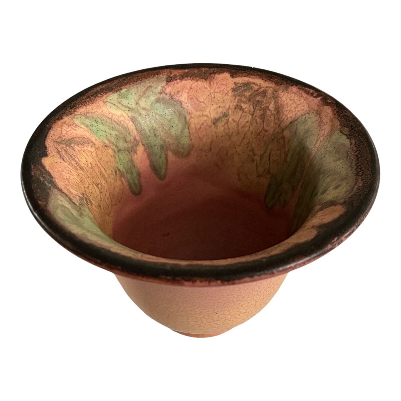 Vintage Rookwood Mottled Coral Matte Glaze Floral Vase (Signed, Delia Workum)